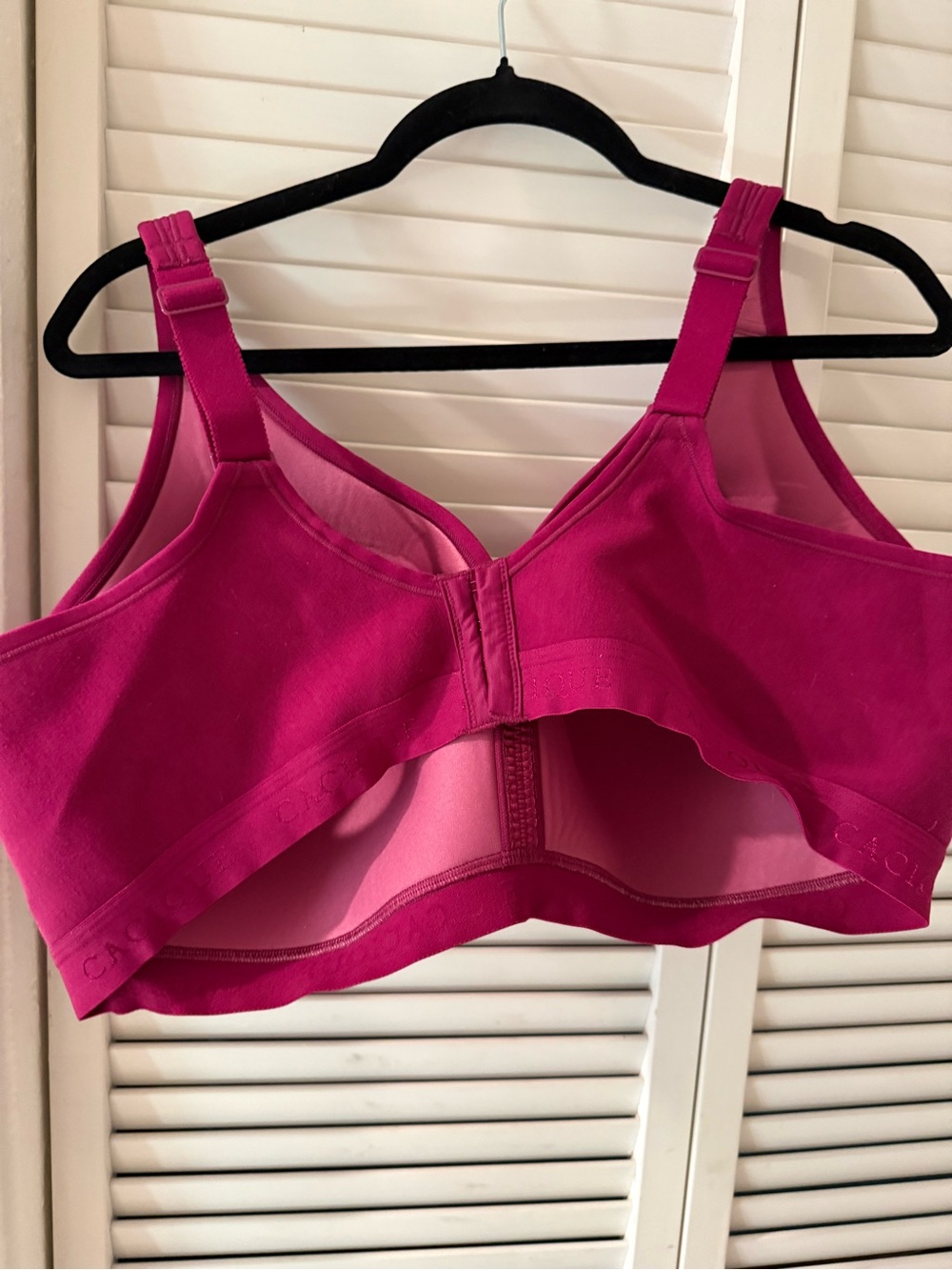 Cacique Full-Coverage Lace Overlay Bra in Fuchsia - Picture 3 of 3